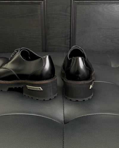 Black Derby Shoes - Men's