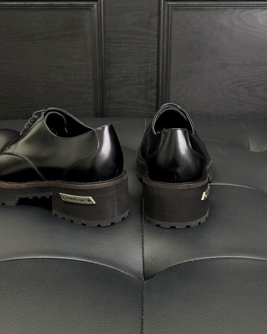 Black Derby Shoes - Men's