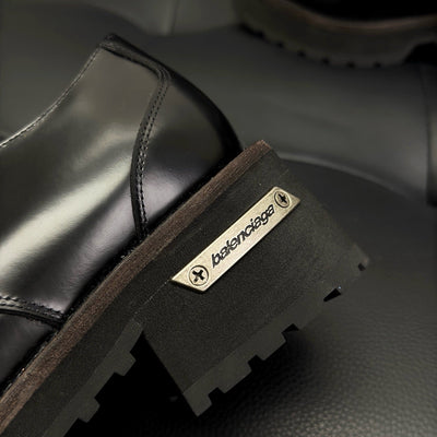 Black Derby Shoes - Men's
