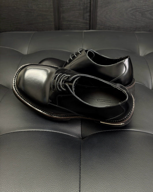 Black Derby Shoes - Men's