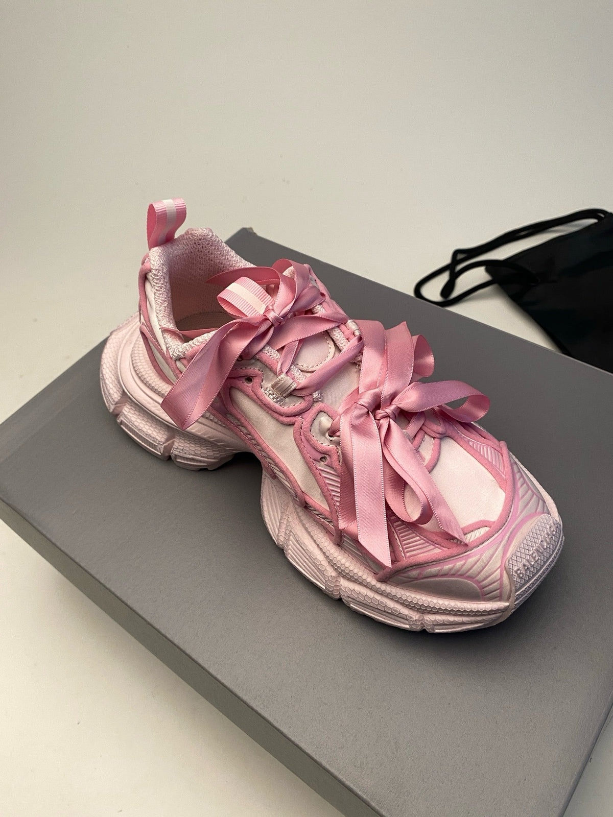 Pink Mesh Panelled Chunky - Women's