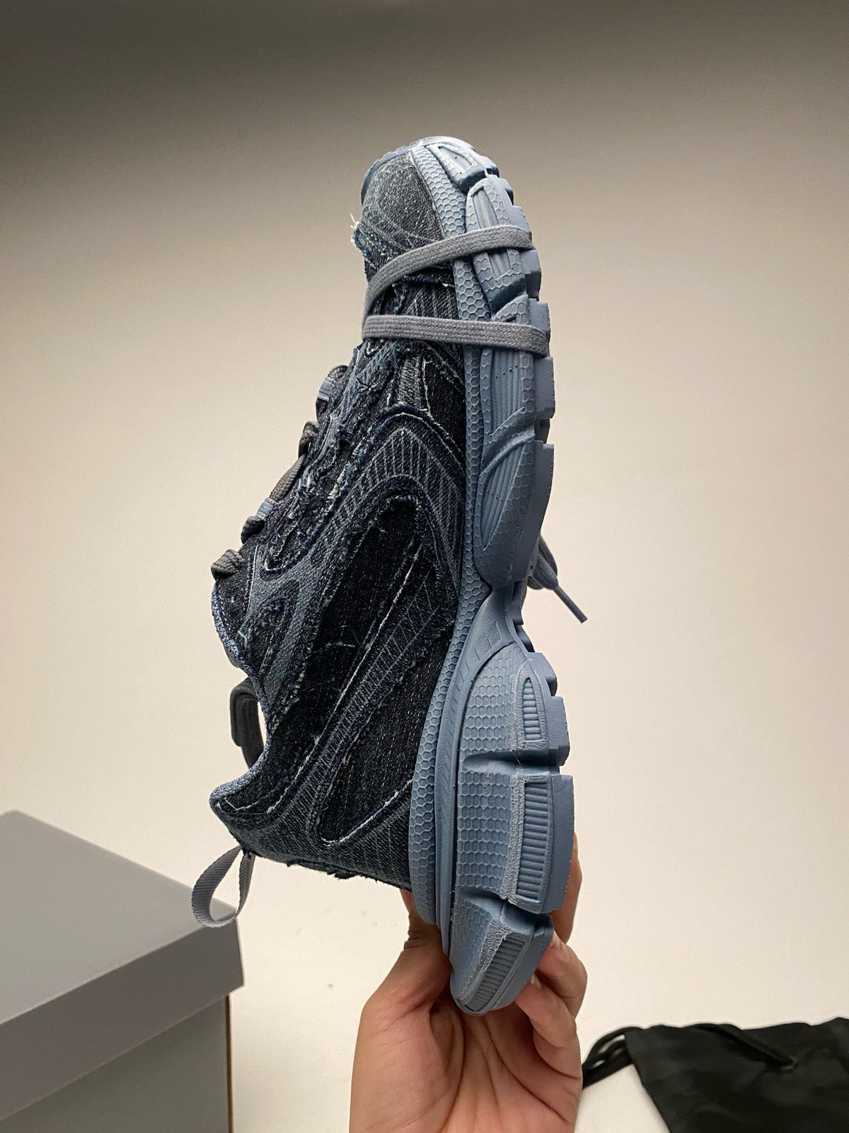Panelled Runner Black Sneakers
