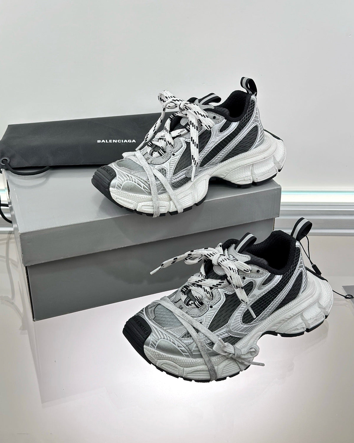 Panelled Runner White Sneakers