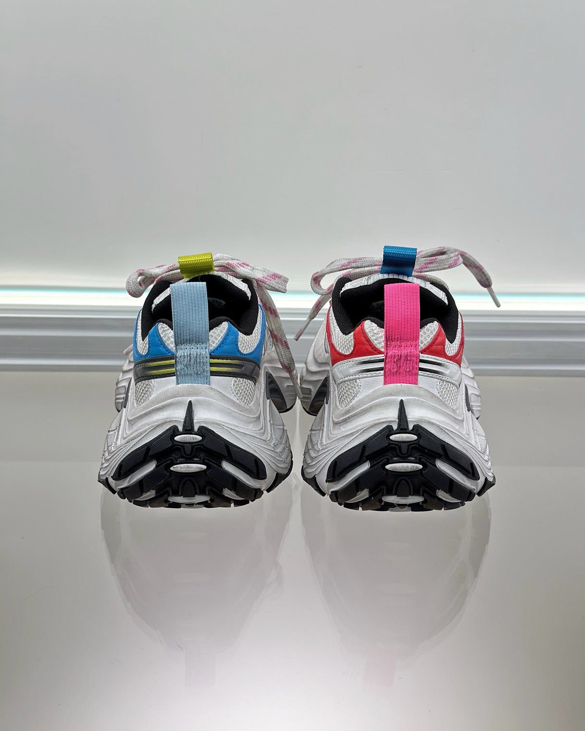 Multicolour Distressed Mesh Sneakers