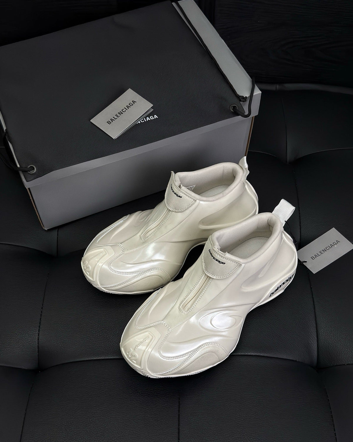 Cream Leather Moulded Chunky - Men's