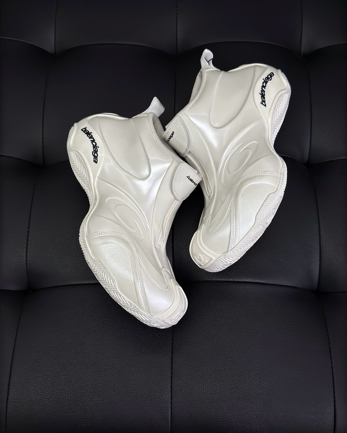 Cream Leather Moulded Chunky - Men's