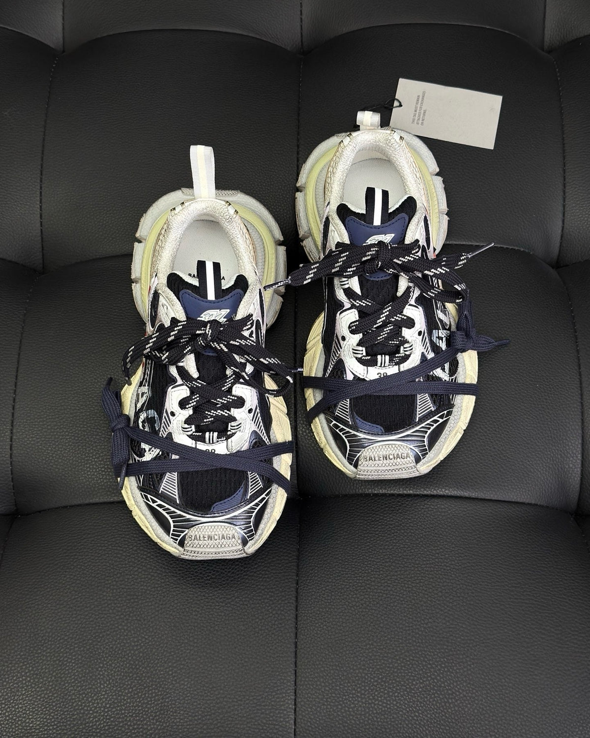Graffiti Logo Distressed Sneakers