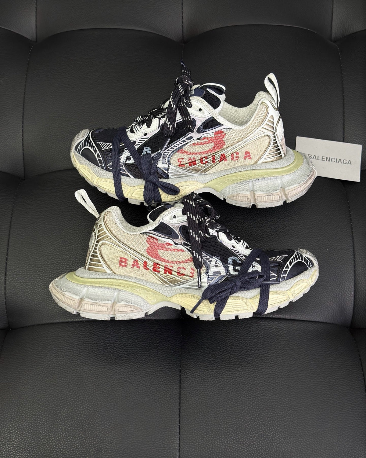 Graffiti Logo Distressed Sneakers