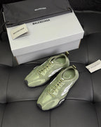 Green Suede Runner Sneakers