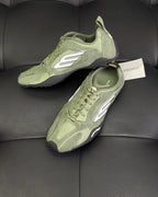 Green Suede Runner Sneakers