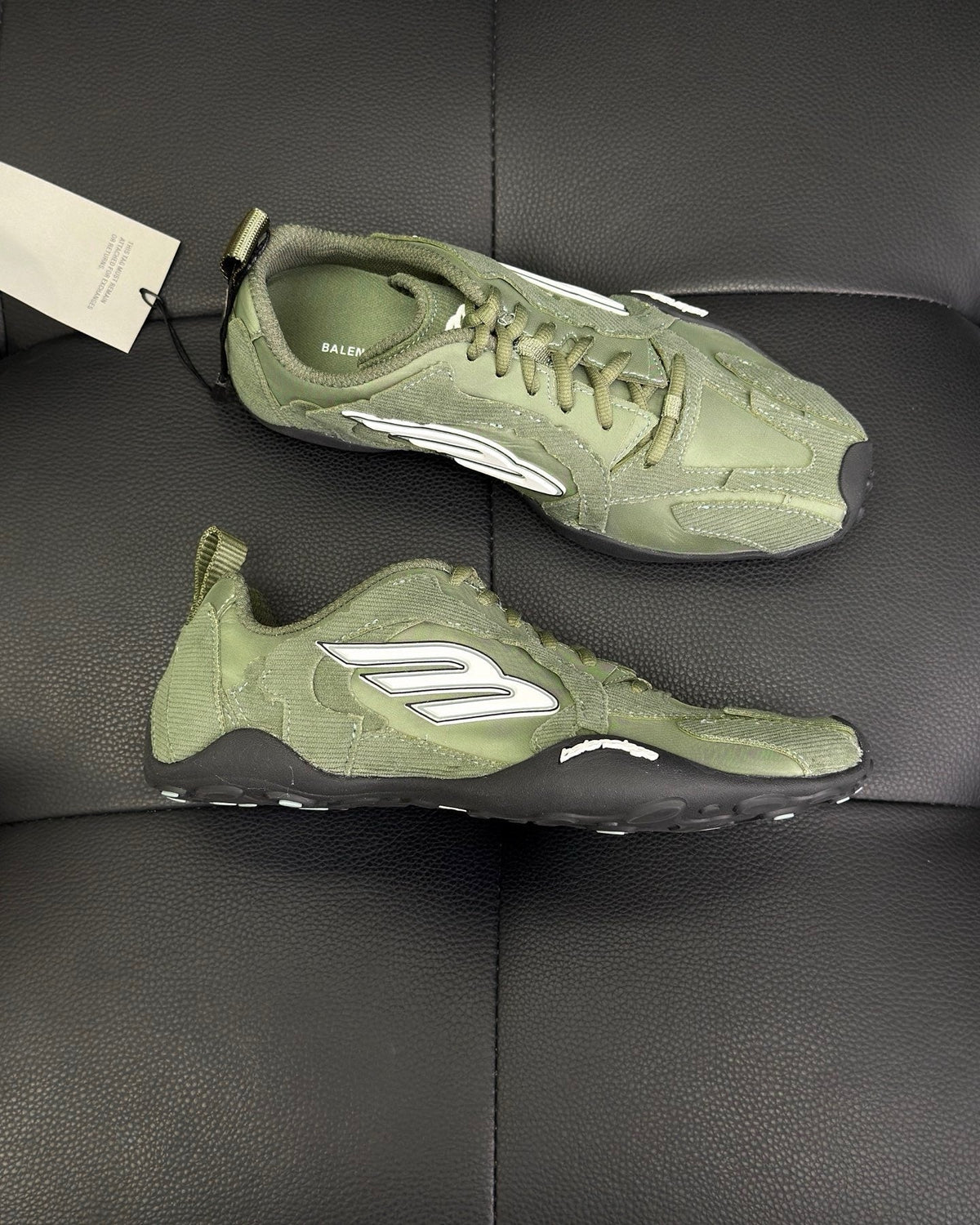 Green Suede Runner Sneakers