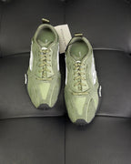 Green Suede Runner Sneakers