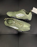 Green Suede Runner Sneakers