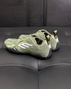 Green Suede Runner Sneakers