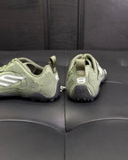 Green Suede Runner Sneakers
