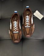 Green Suede Runner Sneakers