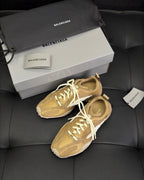 Green Suede Runner Sneakers