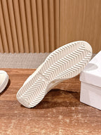White Leather Cupsole Low-Top - Women's