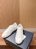 Cream Leather Cupsole Low-Top - Men's