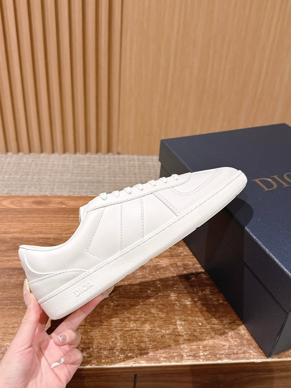 White Leather Cupsole Low-Top - Men's