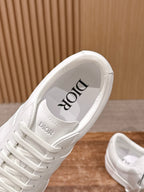 Cream Leather Cupsole Low-Top - Men's