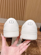 Cream Leather Cupsole Low-Top - Men's