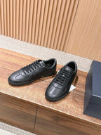 Cream Leather Cupsole Low-Top - Men's