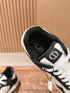 Leather Low-Top Blue and White Sneakers - Men's