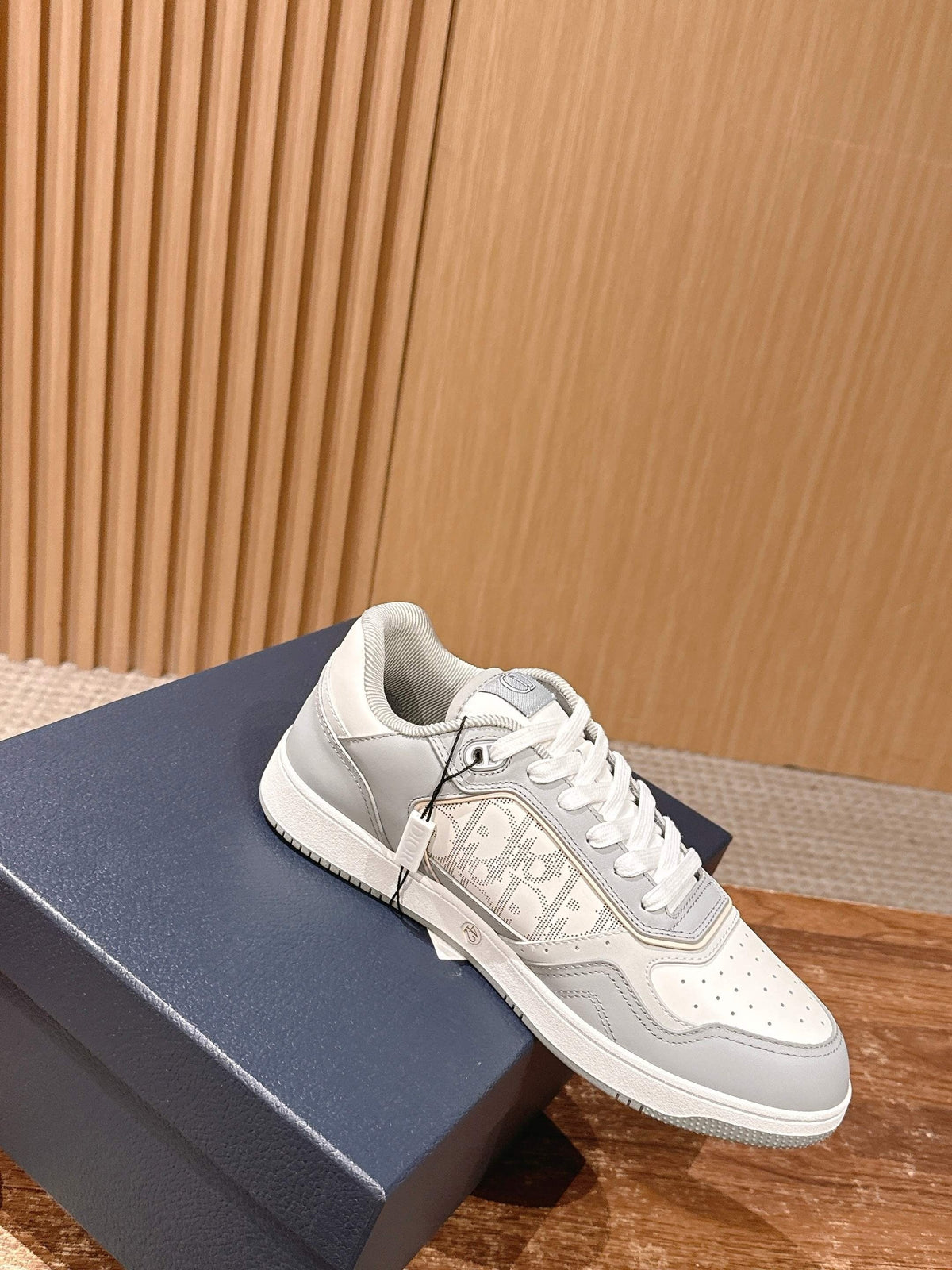 White and Grey Sneakers