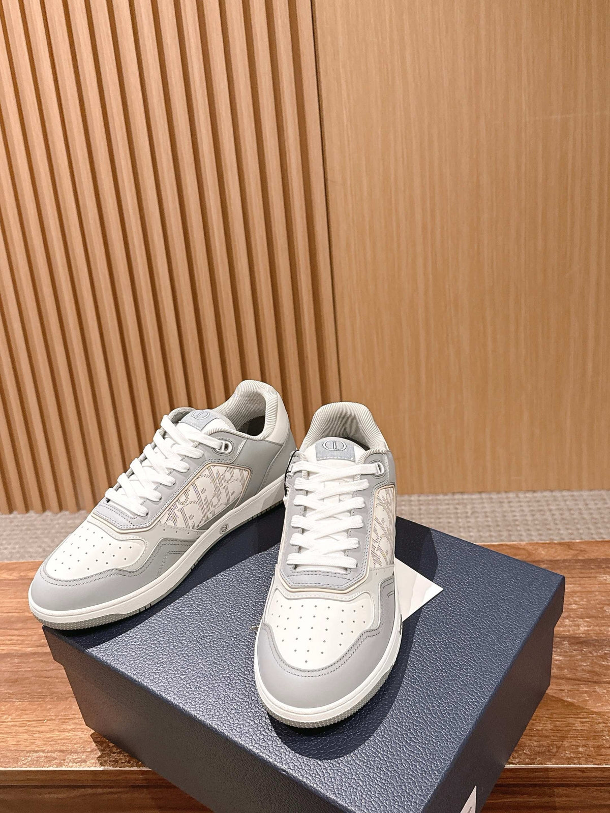 White and Grey Sneakers