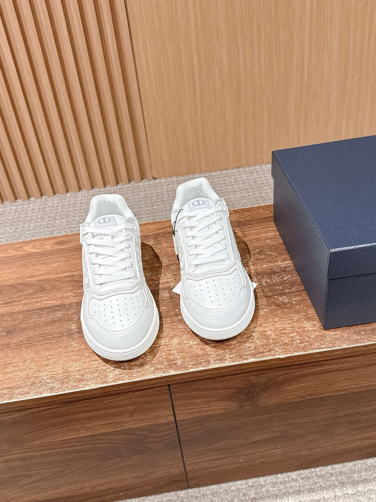 White and Grey Sneakers
