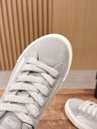 Leather Low-Top Navy Sneakers - Men's