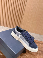 Leather Low-Top Grey Sneakers - Men's