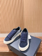 Leather Low-Top Grey Sneakers - Men's