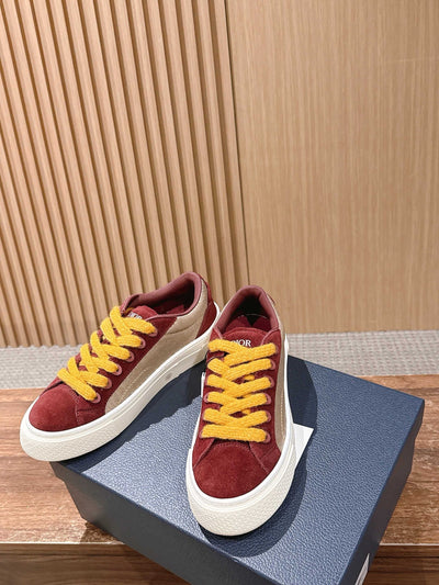 Leather Low-Top Navy Sneakers - Men's