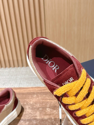 Leather Low-Top Navy Sneakers - Men's