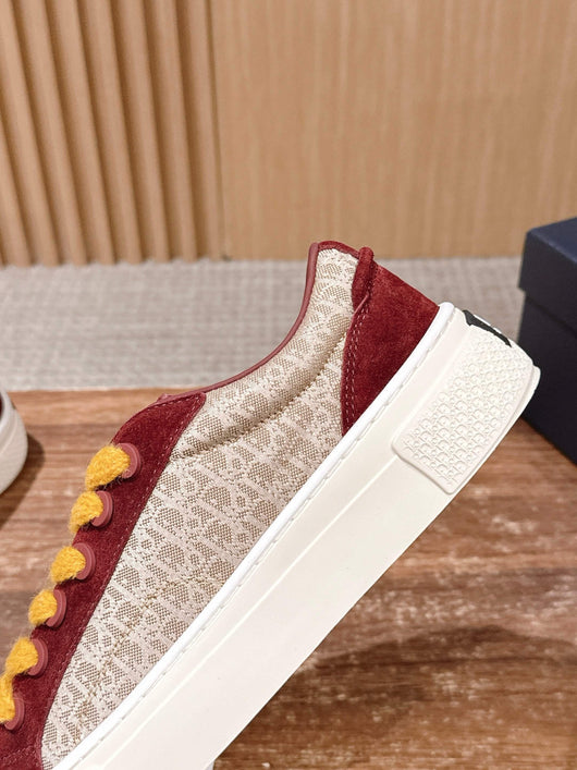 Leather Low-Top Navy Sneakers - Men's