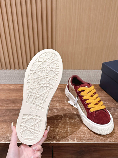 Leather Low-Top Navy Sneakers - Men's