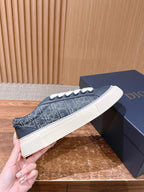 Leather Low-Top Black Sneakers - Men's