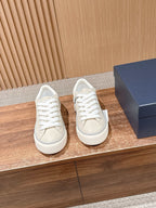 Leather Low-Top Black Sneakers - Men's