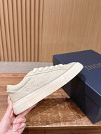 Leather Low-Top Black Sneakers - Men's