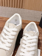 Leather Low-Top Black Sneakers - Men's