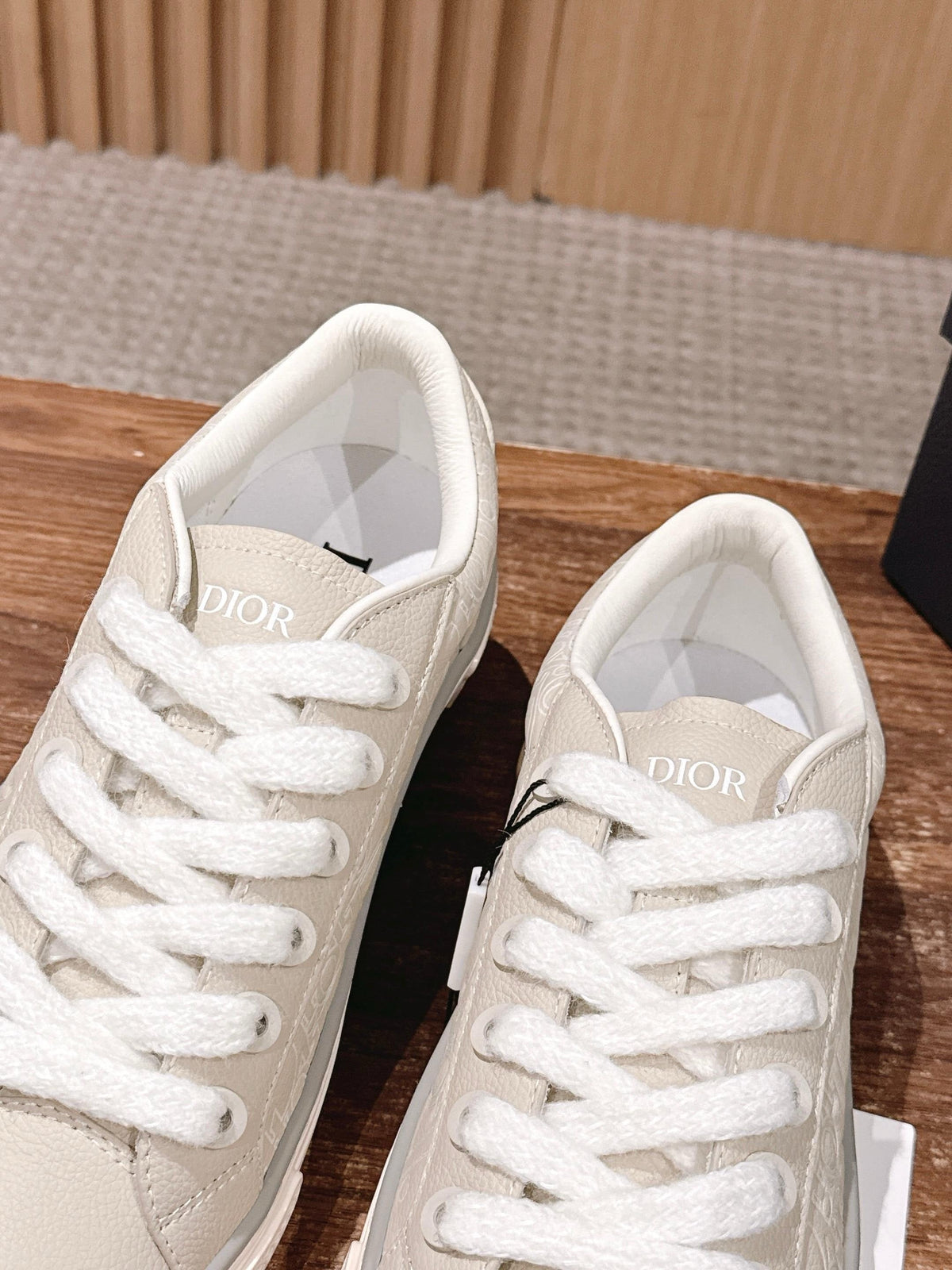 Leather Low-Top Black Sneakers - Men's