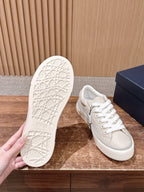Leather Low-Top Black Sneakers - Men's