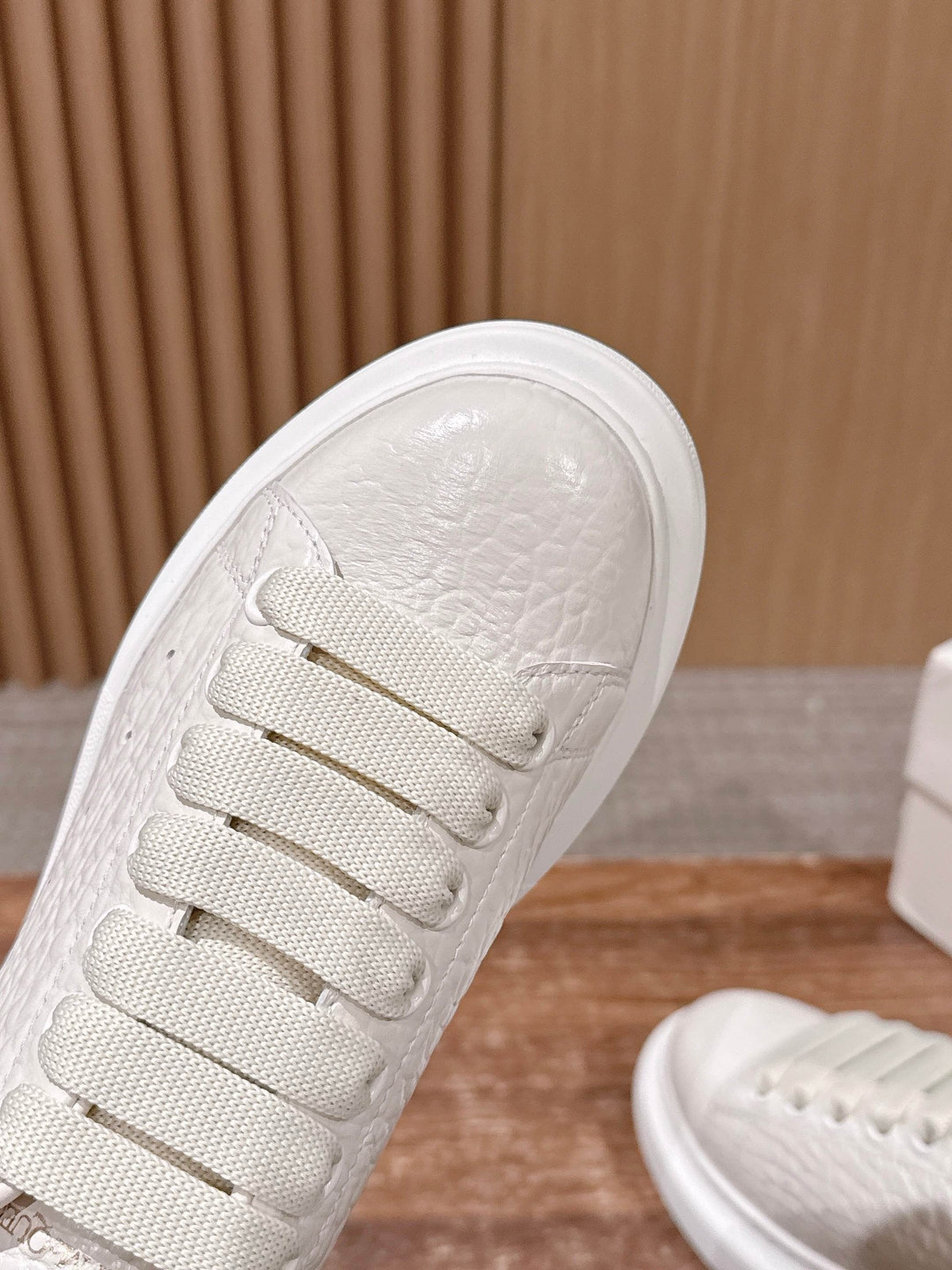 White and Blue Sneakers
