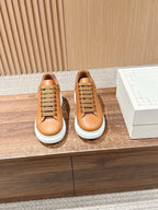 White and Brown Sneakers