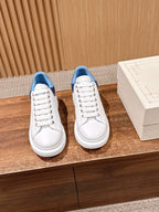White and Blue Sneakers