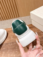 White and Green Sneakers