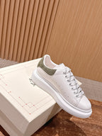 Olive Green and White Sneakers