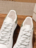 Olive Green and White Sneakers
